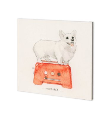 100874-S - Corgi's Backery I by Mercana Studio a Hand Embellished Textured Canvas