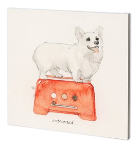 Corgi's Backery I by Mercana Studio a Hand Embellished Textured Canvas