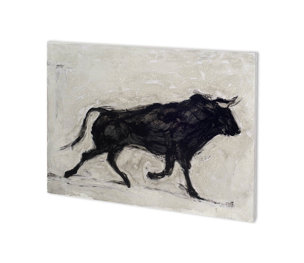 Toro II by Ethan Harper a Hand Embellished Textured Canvas