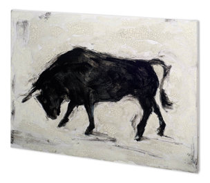 Toro I by Ethan Harper a Hand Embellished Textured Canvas