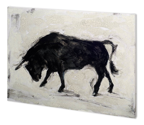 100868-L - Toro I by Ethan Harper a Hand Embellished Textured Canvas