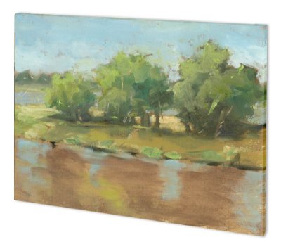 100859-L - Muddy River II by Ethan Harper a Hand Embellished Textured Canvas