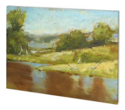 100858-L - Muddy River I by Ethan Harper a Hand Embellished Textured Canvas