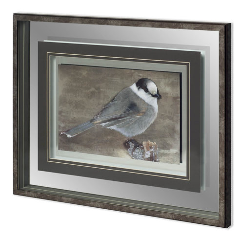 11645 - Woodland Animal Bird by Stephan Fontaine Hand Embellished Framed Art Print Matted under Glass