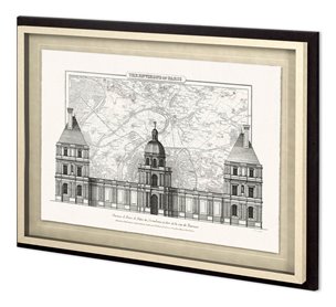 Envorons Of Paris 2 by Christopher James Hand Embellished Framed Art Print Matted under Glass