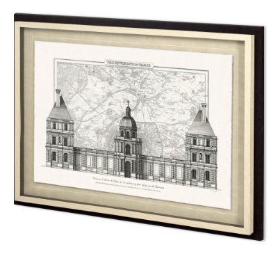 11765 - Envorons Of Paris 2 by Christopher James Hand Embellished Framed Art Print Matted under Glass