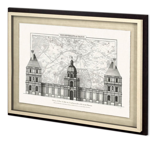 11765 - Envorons Of Paris 2 by Christopher James Hand Embellished Framed Art Print Matted under Glass