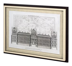 Environs Of Paris 1 by Christopher James Hand Embellished Framed Art Print Matted under Glass