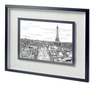Tour of Europe I by Melissa Wang a Hand Embellished Textured Framed Art Print Matted under Glass