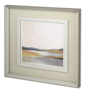 Grey Dunes II by Alison Jerry a Hand Embellished Textured Framed Art Print Matted under Glass