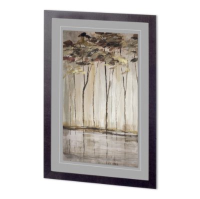 11586 - Bank of Birch I by Mercana Studio a Hand Embellished Textured Framed Art Print Matted under Glass