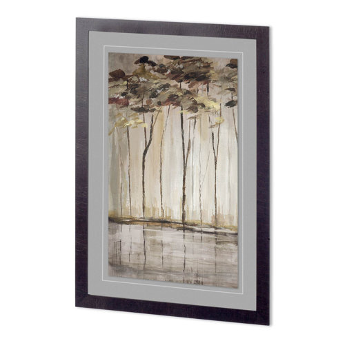 11586 - Bank of Birch I by Mercana Studio a Hand Embellished Textured Framed Art Print Matted under Glass
