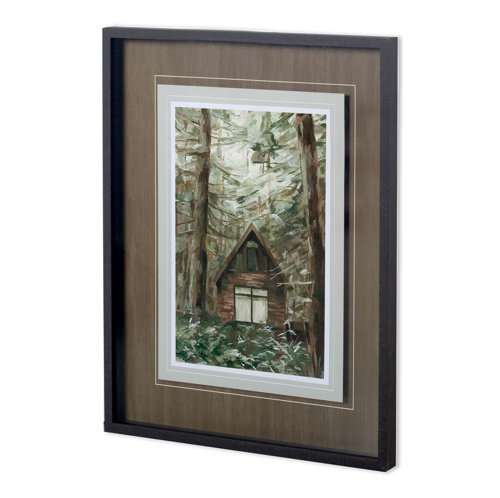 11584 - Deep Woods I by Mercana Studio a Hand Embellished Textured Framed Photo Art Print Matted under Glass
