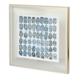 Water Patterns II by Mercana Studio a Hand Embellished Textured Framed Art Print Matted under Glass