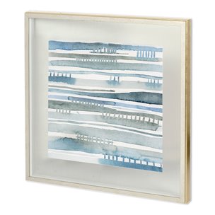 Water Patterns I by Mercana Studio a Hand Embellished Textured Framed Art Print Matted under Glass