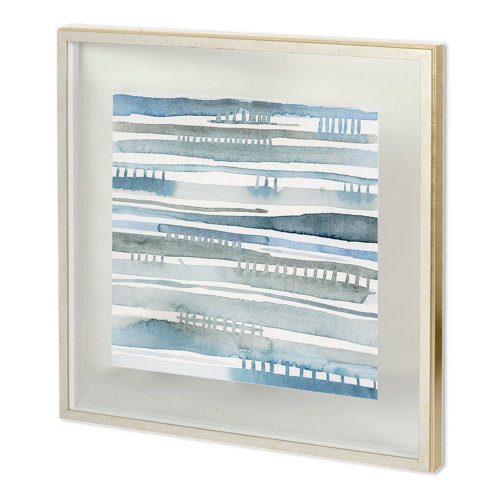11518 - Water Patterns I by Mercana Studio a Hand Embellished Textured Framed Art Print Matted under Glass