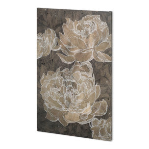 Weaved Peony II by Mercana Studio a Hand Embellished Textured Canvas