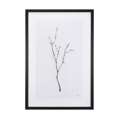 12012 - Snow Greetings I by Panpan a Framed Art Print Matted under Glass