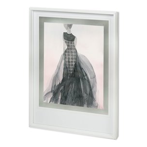Tulle and Drapery II by Mercana Studio Hand Embellished Textured Framed Art Print Matted under Glass