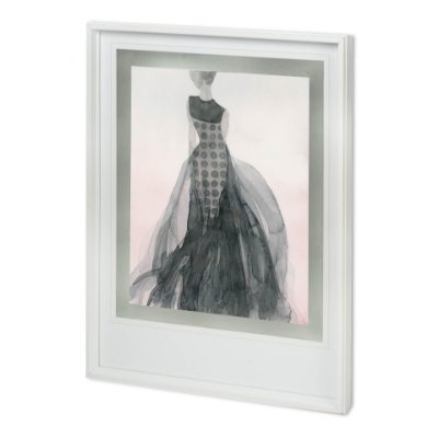 12003 - Tulle and Drapery II by Mercana Studio Hand Embellished Textured Framed Art Print Matted under Glass
