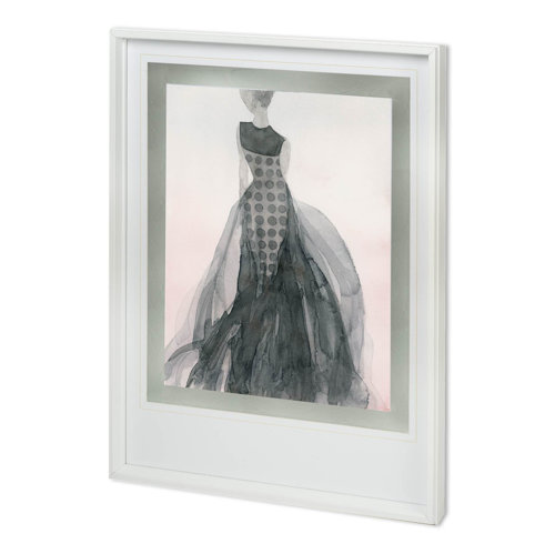 12003 - Tulle and Drapery II by Mercana Studio Hand Embellished Textured Framed Art Print Matted under Glass
