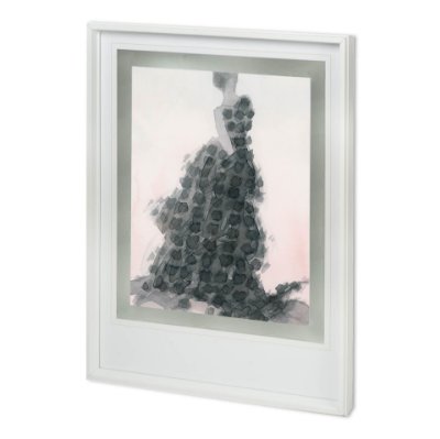 12002 - Tulle and Drapery I by Mercana Studio Hand Embellished Textured Framed Art Print Matted under Glass