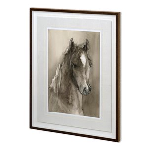Horse Portrait I by Mercana Studio a Hand Embellished Textured Framed Art Print Matted under Glass