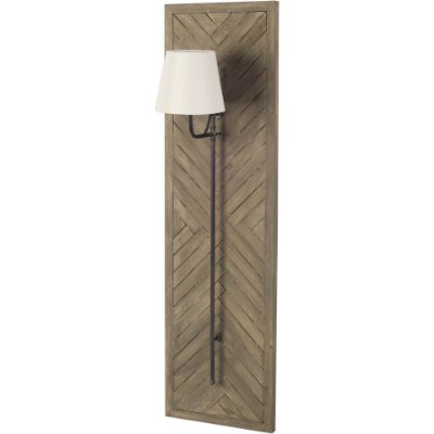 67592-AB - Vector 12.5x53 Brown Wooden Body Copper Metal Rectangular Wall Sconce 