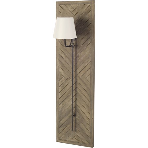 67592-AB - Vector 12.5x53 Brown Wooden Body Copper Metal Rectangular Wall Sconce 