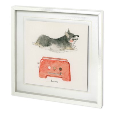 11940 - Corgi's Backery III by Mercana Studio Hand Embellished Textured Framed Art Print Matted under Glass
