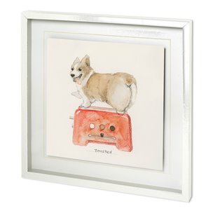 Corgi's Backery II by Mercana Studio a Hand Embellished Textured Framed Art Print Matted under Glass