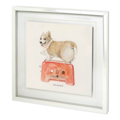 11938 - Corgi's Backery II by Mercana Studio a Hand Embellished Textured Framed Art Print Matted under Glass