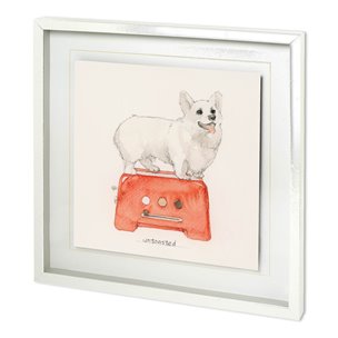 Corgi's Backery I by Mercana Studio a Hand Embellished Textured Framed Art Print Matted under Glass