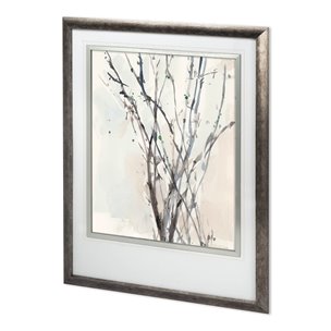 Custom Watercolor Branches II by Samuel Dixon Hand Embellished Framed Art Print Matted under Glass