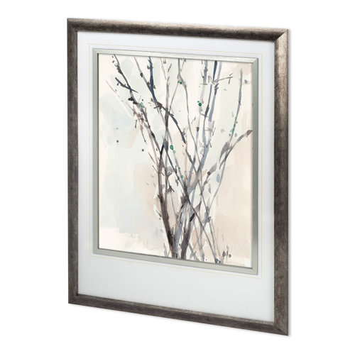 11911 - Custom Watercolor Branches II by Samuel Dixon Hand Embellished Framed Art Print Matted under Glass