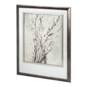 Custom Watercolor Branches I by Samuel Dixon Hand Embellished Framed Art Print Matted under Glass