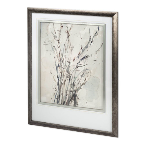 11910 - Custom Watercolor Branches I by Samuel Dixon Hand Embellished Framed Art Print Matted under Glass