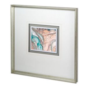 Gatineau II by Mercana Studio a Hand Embellished Textured Framed Art Print Matted under Glass