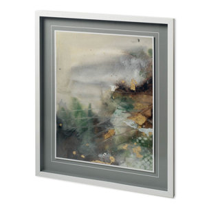 Canyon Seasons I by Joyce Combs a Hand Embellished Textured Framed Art Print Matted under Glass