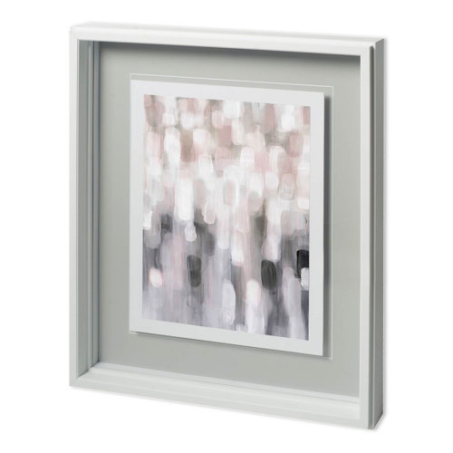 11667 - Blushing III by Karen Lorena Parker a Hand Embellished Textured Framed Art Print Matted under Glass