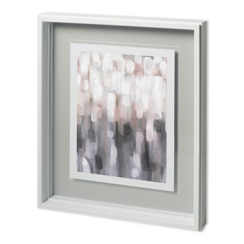 11666 - Blushing II by Karen Lorena Parker a Hand Embellished Textured Framed Art Print Matted under Glass