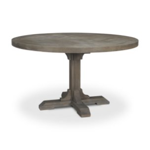 Barrett 54"L x 54"W Pedestal Dining Table | Modern | Brown Wood | Seats 4