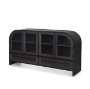 67532 - Gehry I 62.3x16.5 Black Metal Frame w/Wood Accent 4 Cabinet Door Two Drawer Sideboard