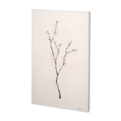 100885-L - Snow Greetings I by Mercana Studio a Hand Embellished Textured Canvas