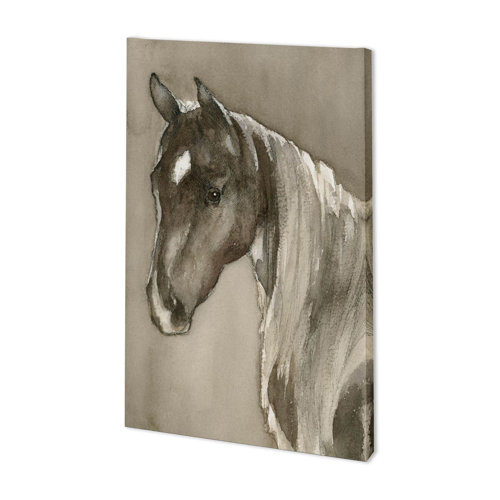 100882-L - Horse Portrait II by Mercana Studio a Hand Embellished Textured Canvas