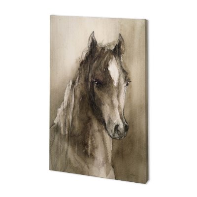 100881-L - Horse Portrait I by Mercana Studio a Hand Embellished Textured Canvas