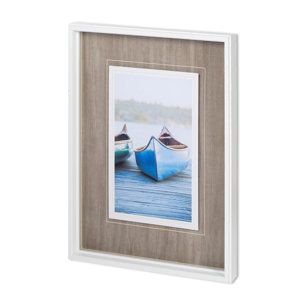 Blue Canoe MMC-0062 by Mercana Studio a Framed Photo Art Print Matted under Glass