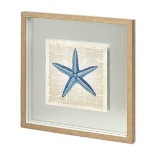 Starfish Pages by Christopher James a Hand Embellished Textured Framed Art Print Matted under Glass