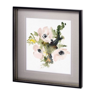 11450 - winter bouquet 1 by Megan Swartz a Hand Embellished Textured Framed Art Print Matted under Glass