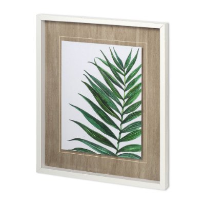 11440 - Tropical Breeze Palm 1 by Jin Jing a Framed Art Print Matted under Glass